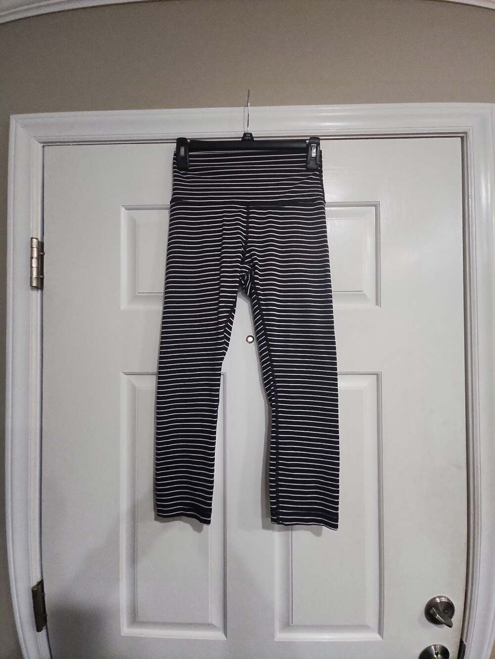 Lululemon Wunder Under Crop Leggings High Rise Parallel Stripe Size 6